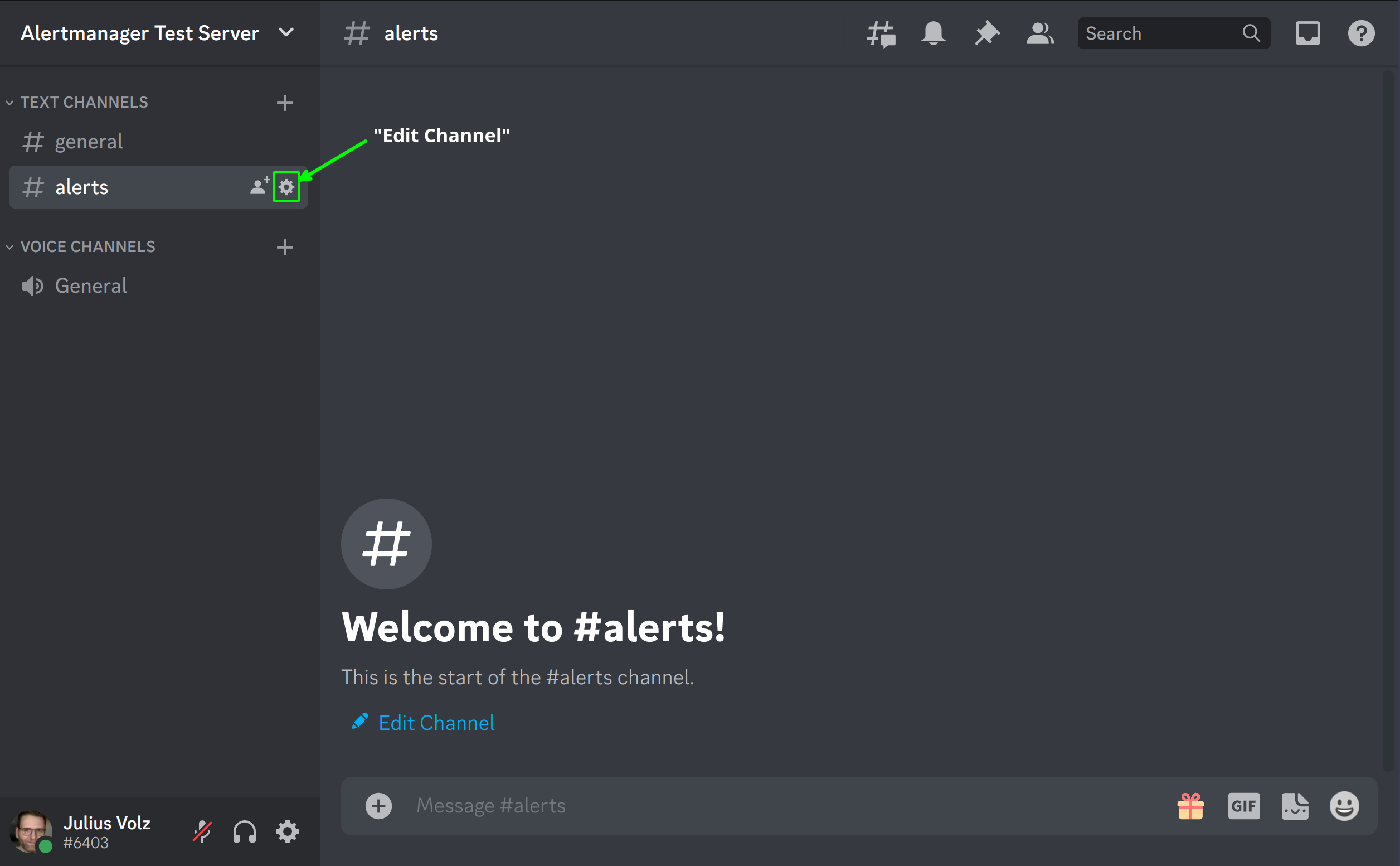 Edit Discord channel settings