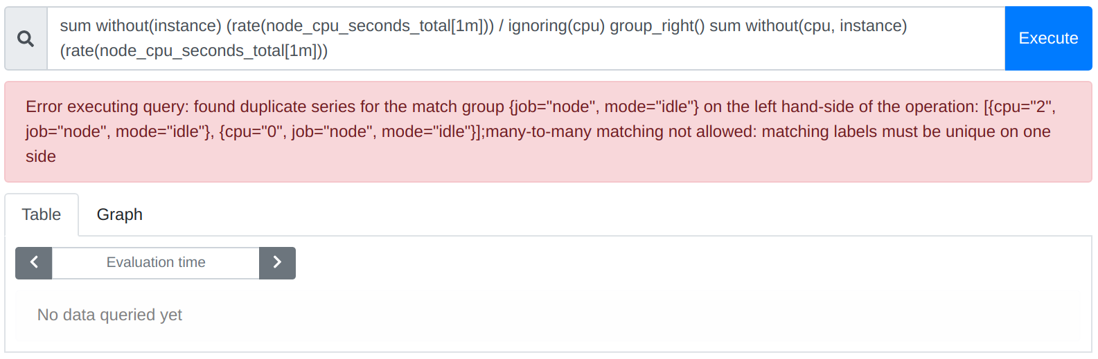 Old PromQL expression editor
