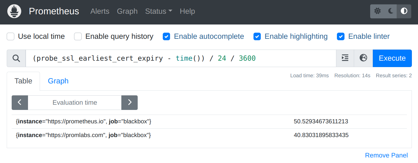 Querying TLS certificate expiry duration